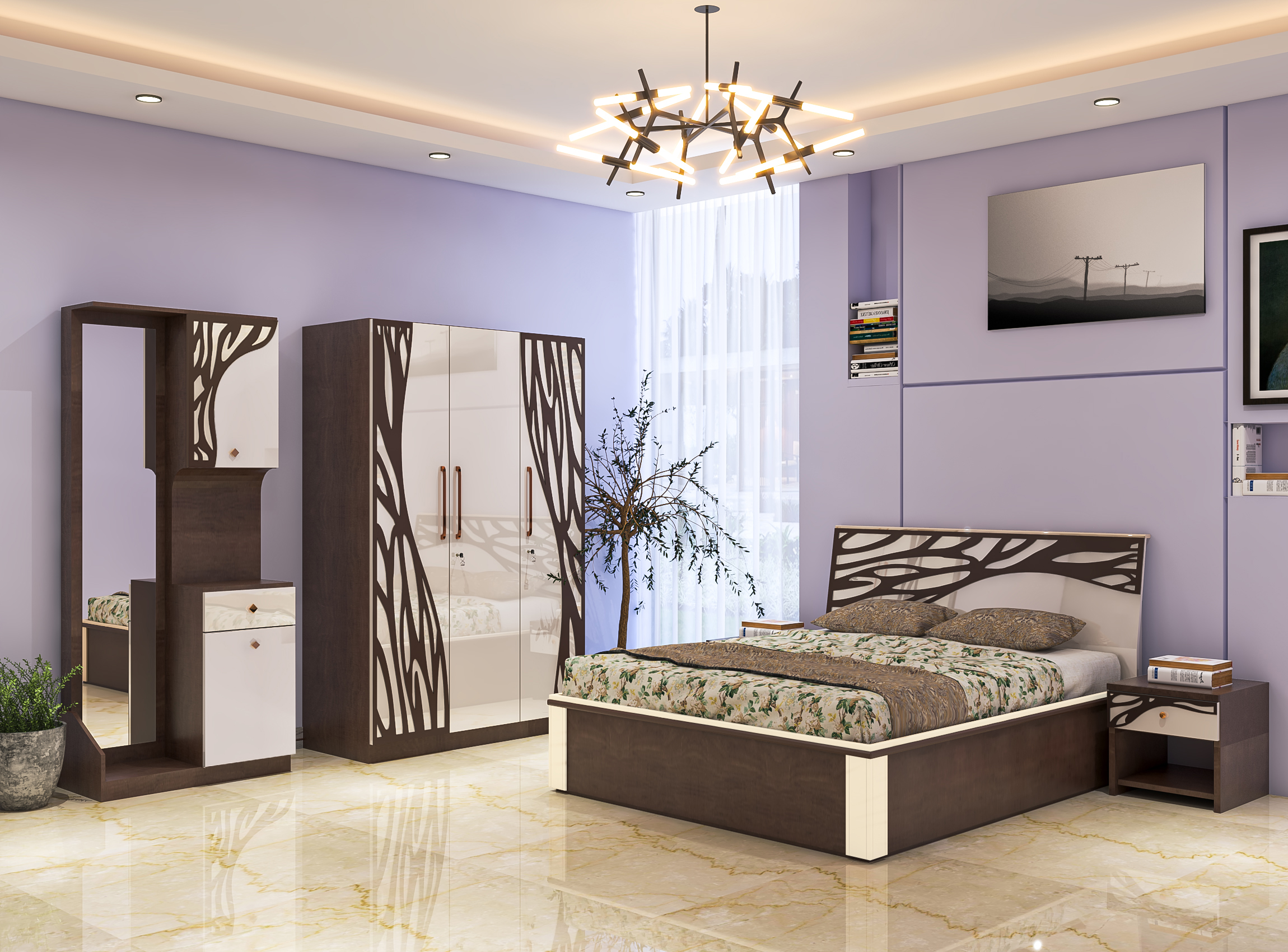 Bed and cupboard set sales